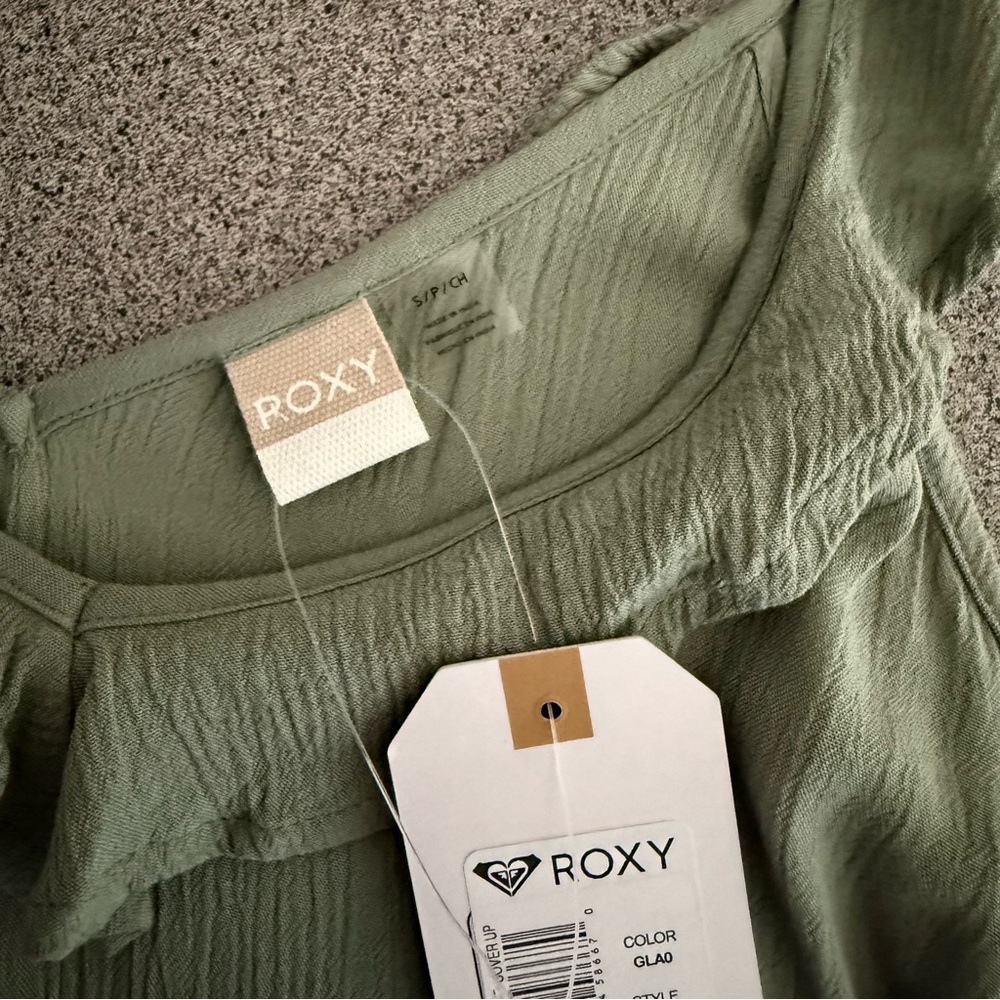 Roxy Green Ruffled Cover-Up / Dress - Picture 4 of 6